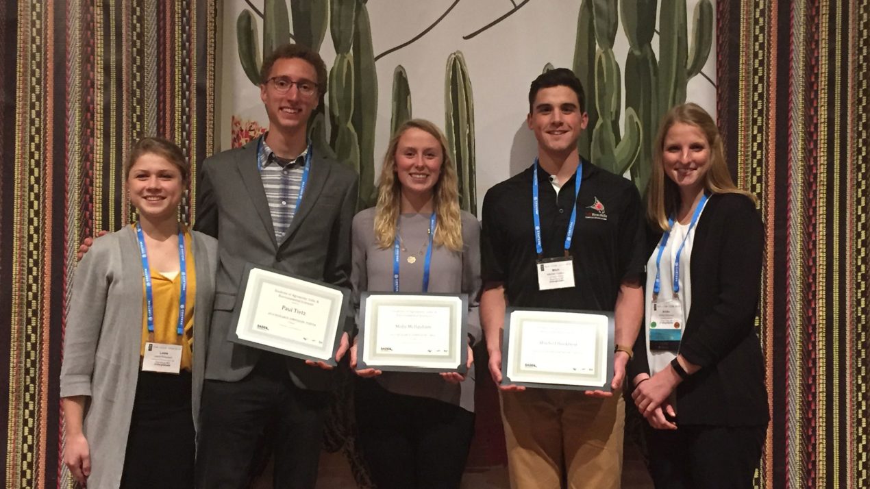 UW-River Falls Students Get Top Honors At National Agronomy, Soils and Environmental Conference