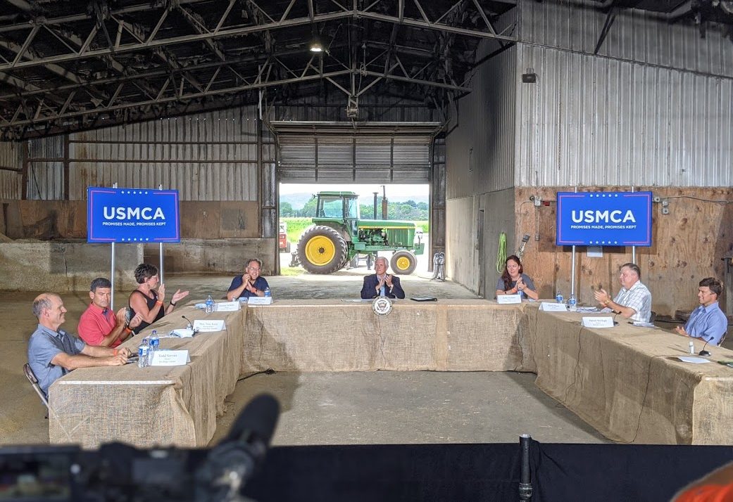 “I feel right at home.” Vice President Mike Pence praises USMCA on Onalaska dairy farm