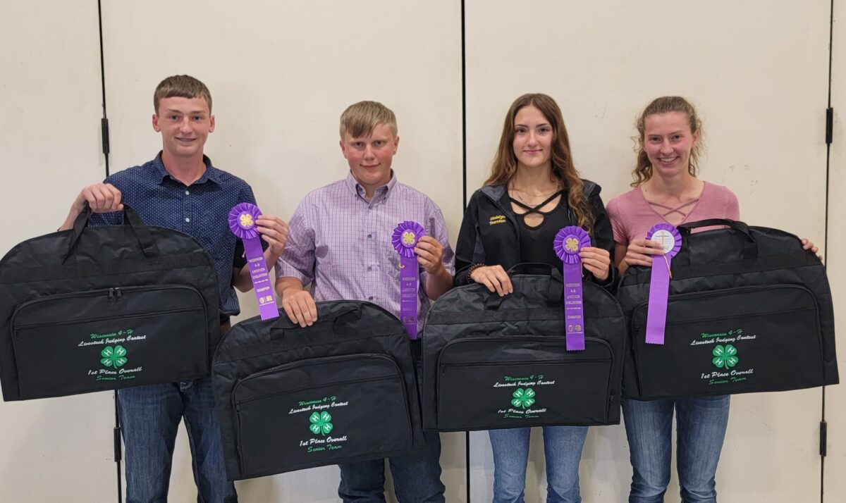 4-H Judging Top Honors Goes To…