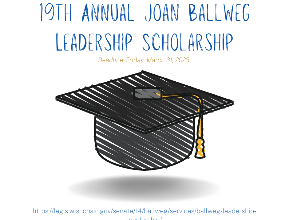 Senator Joan Ballweg Offering Scholarship