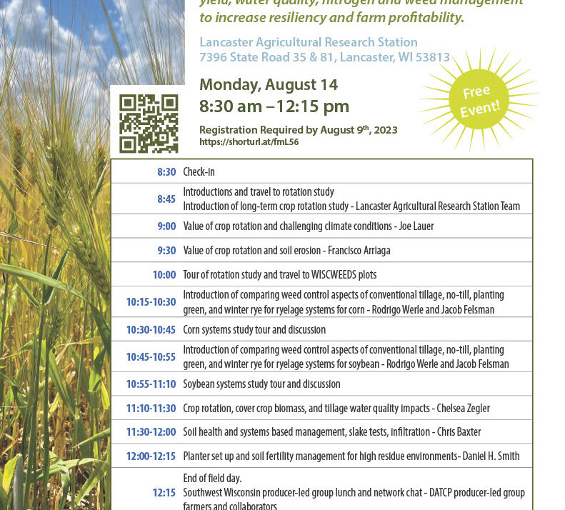 Value of Grain Rotations Field Day August 14