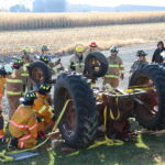 Tractor overturn - ag rescue training