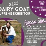 Alyssa Shisler - Dairy Goat Supreme Exhibitor