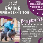 Brayden Peter - Swine Supreme Exhibitor