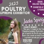 Jada Spiegel - Poultry Supreme Exhibitor