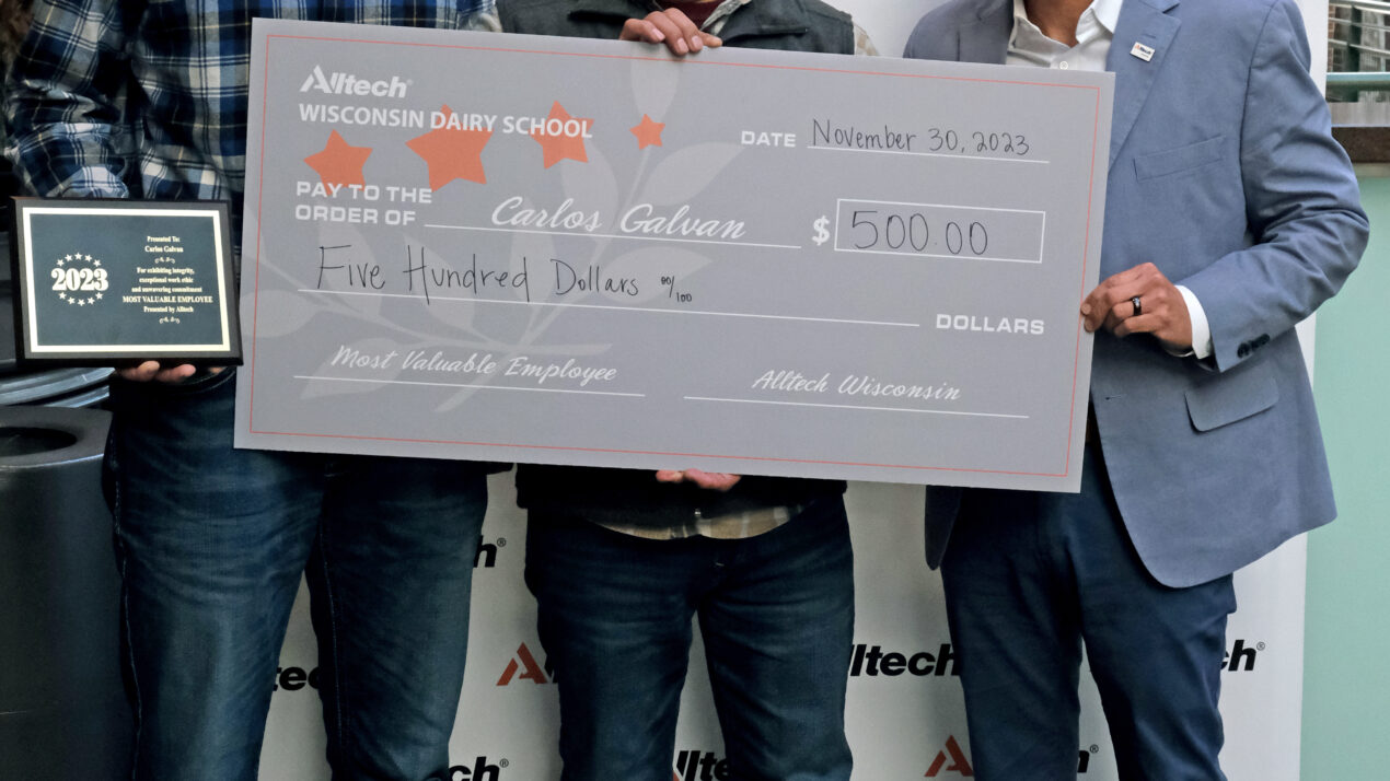 Arcadia Man Recognized As Alltech Most Valuable Employee