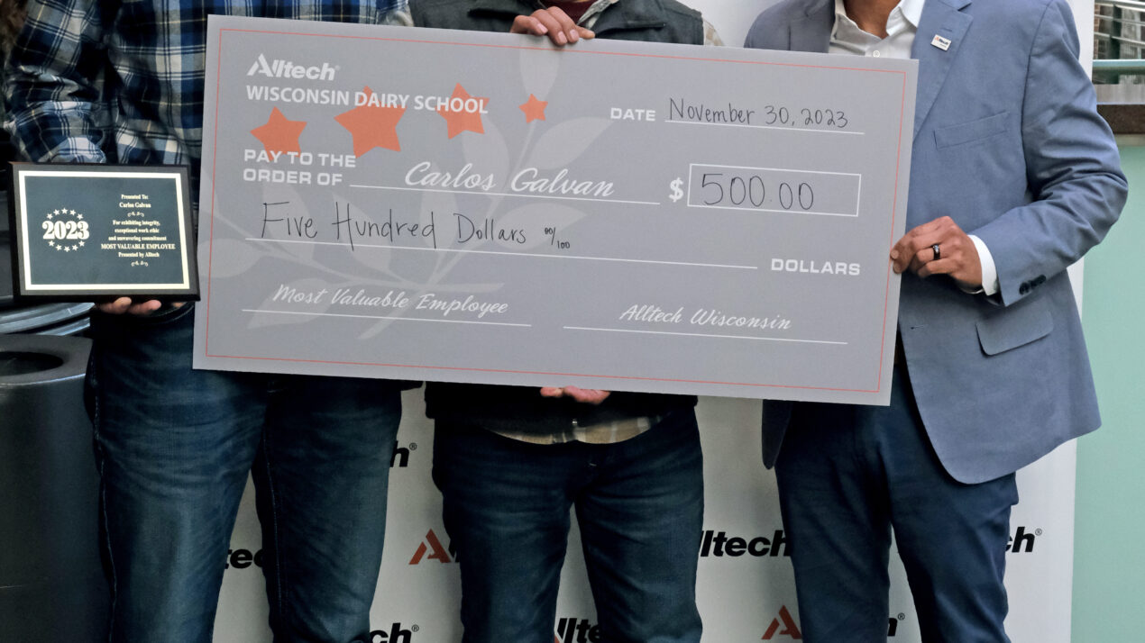 Arcadia Man Recognized As Alltech Most Valuable Employee MidWest