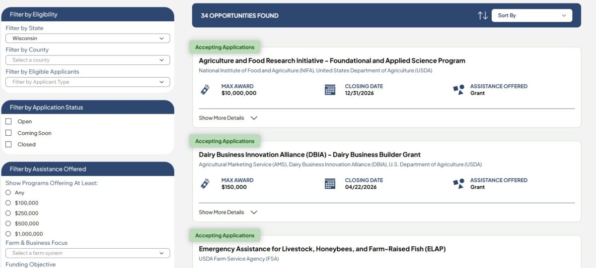 New Database Helps Farmers Find Grant Opportunities - Mid-West Farm Report